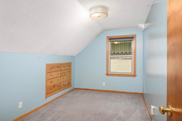 579 36th Ave NE, Minneapolis, MN 55418 - additional living space with a textured ceiling, lofted ceiling, and carpet floors