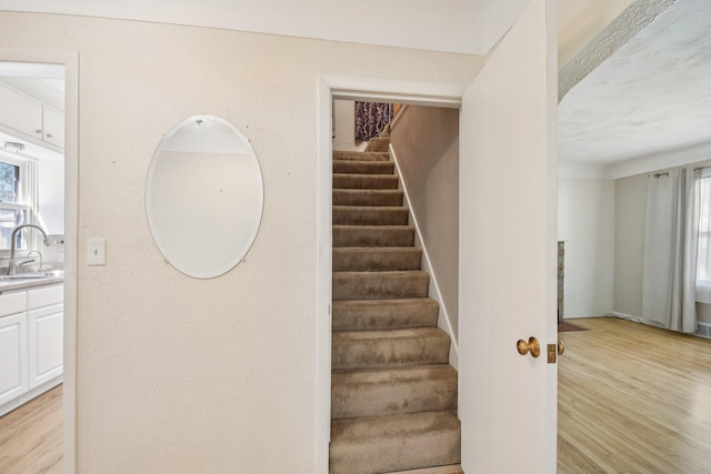 272 Butler Ave E, West Saint Paul, MN 55118 - stairway with wood finished floors