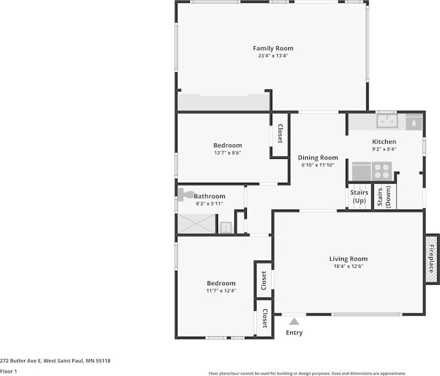 272 Butler Ave E, West Saint Paul, MN 55118 - view of floor plan / room layout