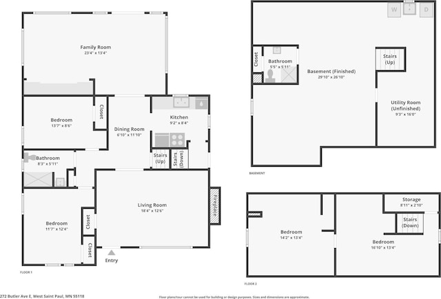 272 Butler Ave E, West Saint Paul, MN 55118 - view of floor plan / room layout