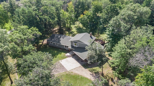 16059 Kettle River Blvd NE, Columbus, MN 55025 - aerial view of property and surrounding area with a heavily wooded area