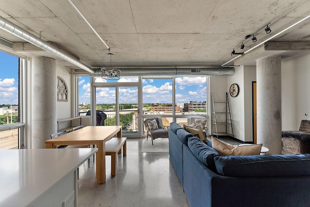 730 4th St Unit 601, Minneapolis, MN 55401 - living room featuring concrete flooring
