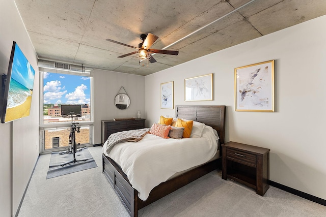 730 4th St Unit 601, Minneapolis, MN 55401 - carpeted bedroom featuring a ceiling fan and baseboards