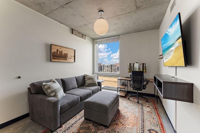 730 4th St Unit 601, Minneapolis, MN 55401 - living area with an office area and baseboards