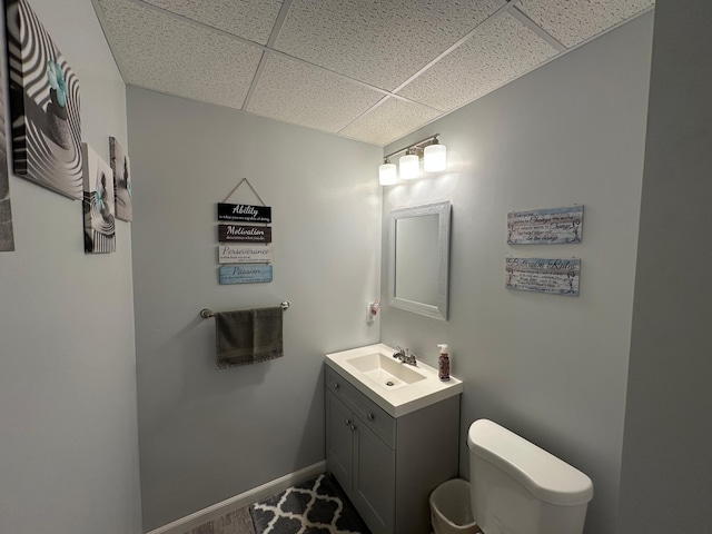 406 State 6 S, Remer, MN 56672 - half bath with a paneled ceiling and vanity
