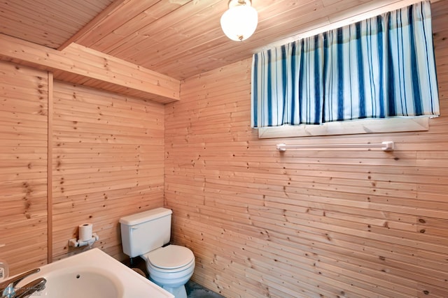 51 6th Ave N, Fargo, ND 58102 - bathroom with wooden walls and wood ceiling