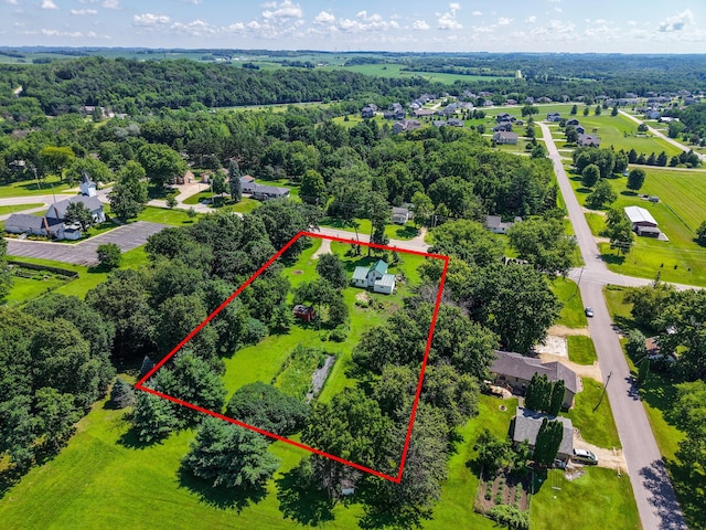 415 Minnesota Ave S, Oronoco, MN 55960 - aerial view of property and surrounding area featuring property boundaries highlighted