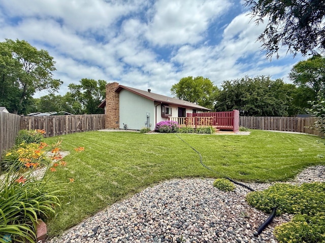 2602 Eastgate Dr S, Fargo, ND 58103 - back of property featuring a fenced backyard, stucco siding, and a wooden deck