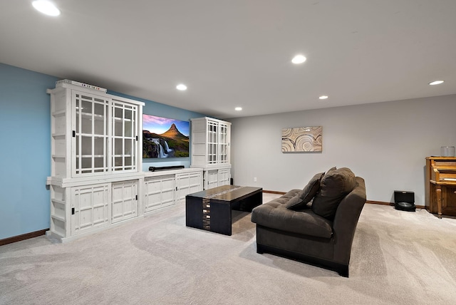 4407 Curve Ave, Edina, MN 55424 - carpeted living room with baseboards and recessed lighting
