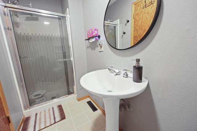 5100 16th St NE, Minden Twp, MN 56379 - full bathroom featuring a shower stall and tile patterned flooring