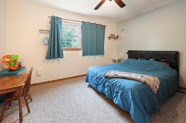 5100 16th St NE, Minden Twp, MN 56379 - carpeted bedroom with baseboards and a ceiling fan