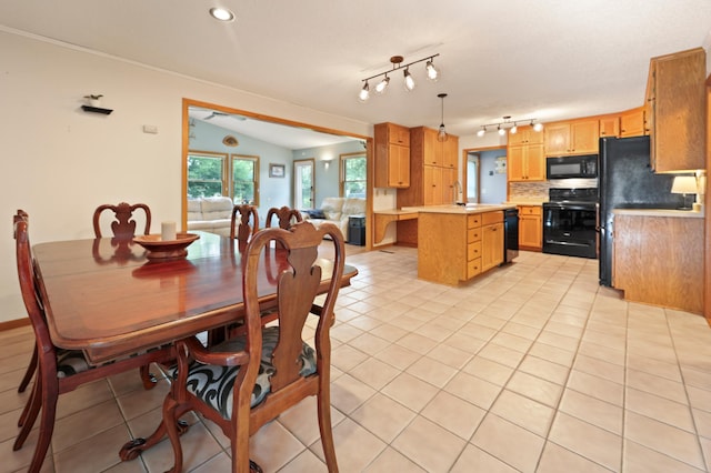 5100 16th St NE, Minden Twp, MN 56379 - dining space featuring light tile patterned flooring