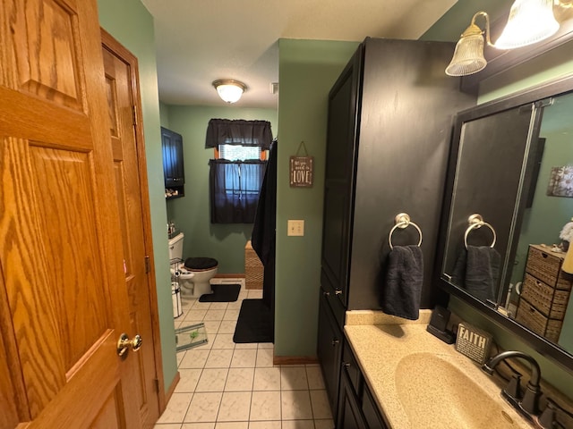 1420 4th St SW, Wadena, MN 56482 - bathroom with vanity and tile patterned floors