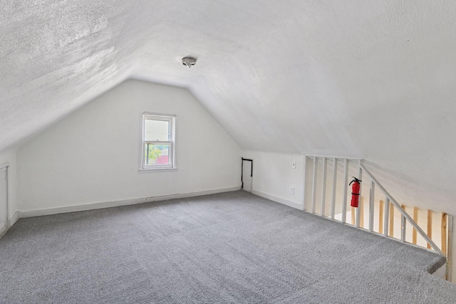 1108 16th Ave SE, Minneapolis, MN 55414 - bonus room featuring a textured ceiling, vaulted ceiling, and carpet floors