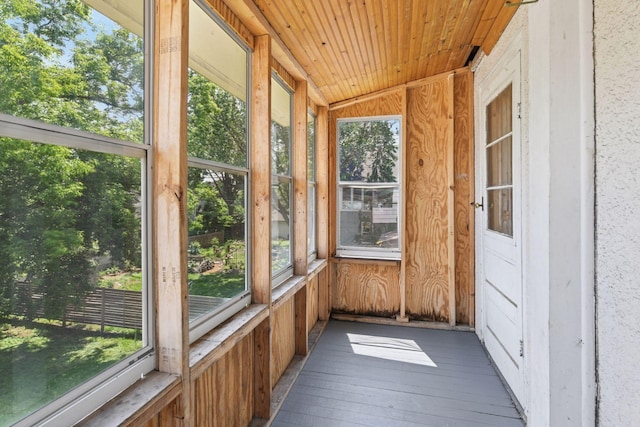 1108 16th Ave SE, Minneapolis, MN 55414 - unfurnished sunroom featuring hardwood / wood-style floors and wood ceiling