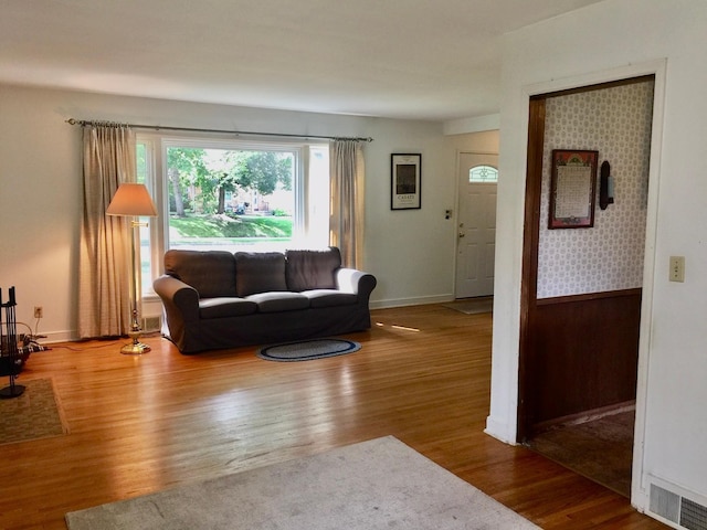 5505 Morgan Ave S, Minneapolis, MN 55419 - living room featuring wood finished floors and baseboards