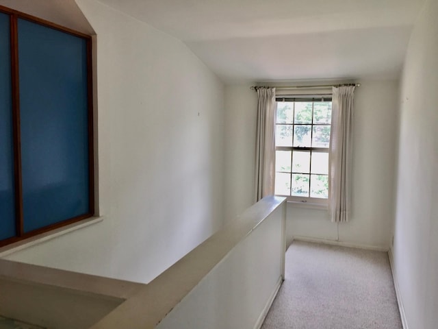 5505 Morgan Ave S, Minneapolis, MN 55419 - hallway with carpet and vaulted ceiling