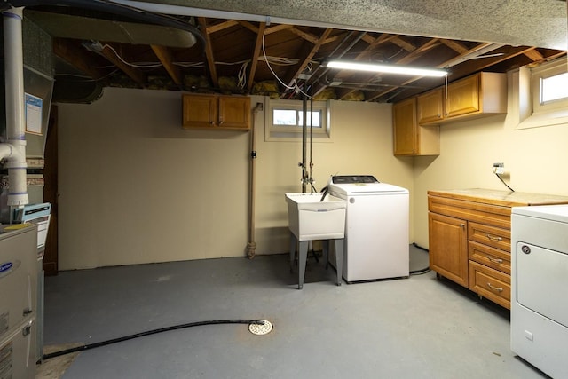 4700 Xerxes Ave N, Minneapolis, MN 55430 - basement featuring independent washer and dryer and heating unit