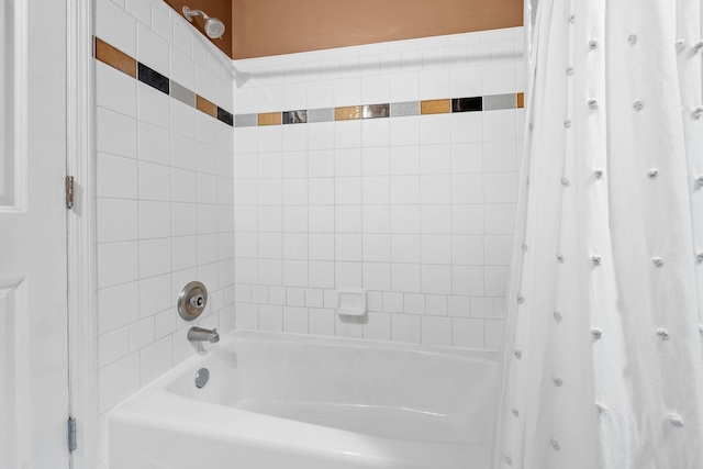 6502 Lancaster Ln N, Maple Grove, MN 55369 - full bathroom with shower / bath combo with shower curtain