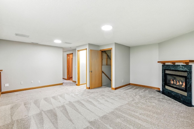 11883 Marigold Way, Lindstrom, MN 55045 - unfurnished living room with a fireplace and carpet