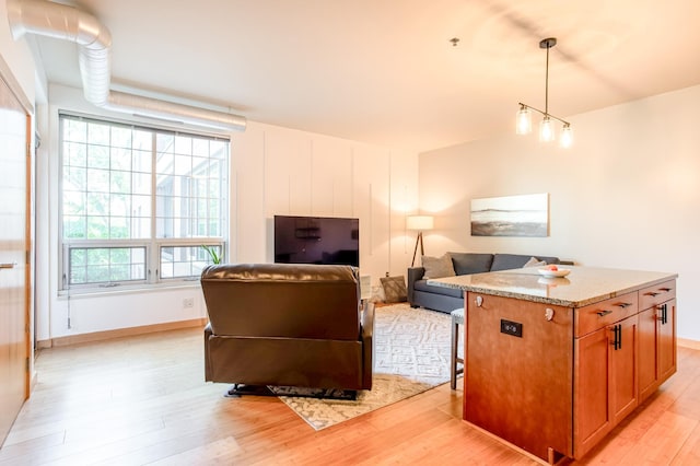 521 2nd St SE Unit 307, Minneapolis, MN 55414 - living room with light wood-type flooring and baseboards