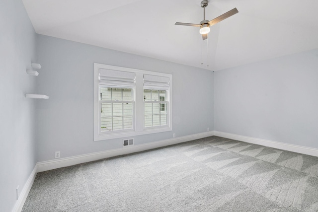 4622 Drexel Ave, Edina, MN 55424 - unfurnished room with carpet, ceiling fan, and vaulted ceiling