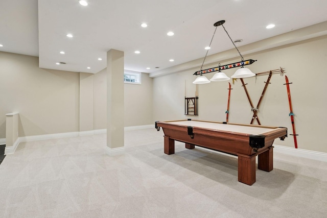 4622 Drexel Ave, Edina, MN 55424 - game room featuring light colored carpet, recessed lighting, and billiards table