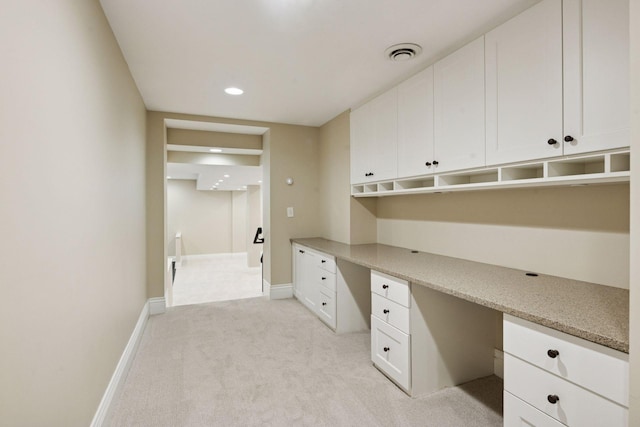 4622 Drexel Ave, Edina, MN 55424 - unfurnished office featuring built in desk, light colored carpet, and recessed lighting