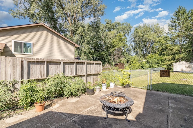 7230 Clear Rdg, Centerville, MN 55038 - fenced backyard with a fire pit and a patio area