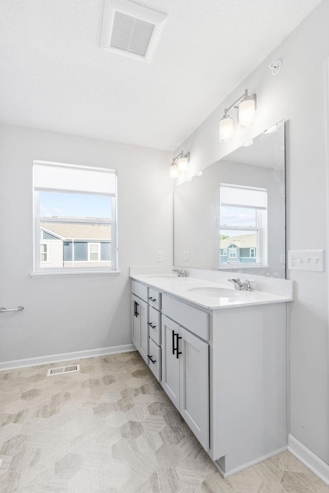 7614 Connie Ln, Inver Grove Heights, MN 55076 - full bathroom with double vanity and plenty of natural light