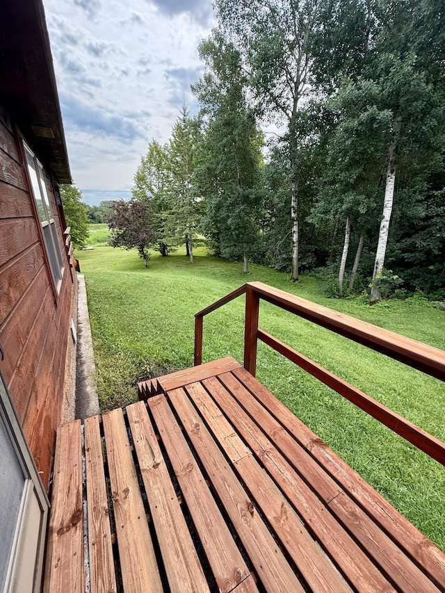 656 22nd Ave NW, Baudette Twp, MN 56623 - deck featuring a yard