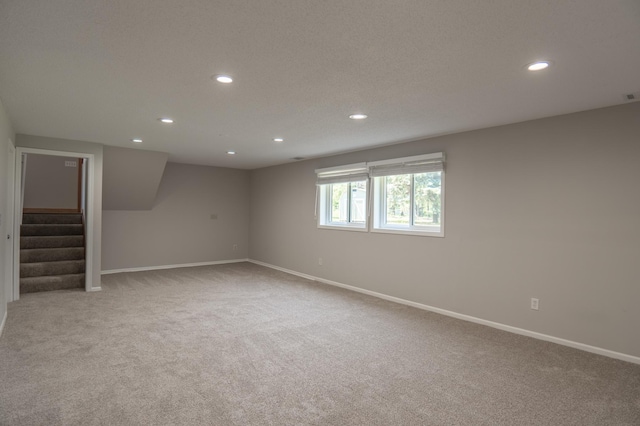 1781 Taconite Pt, Eagan, MN 55122 - below grade area with recessed lighting, carpet flooring, and stairway