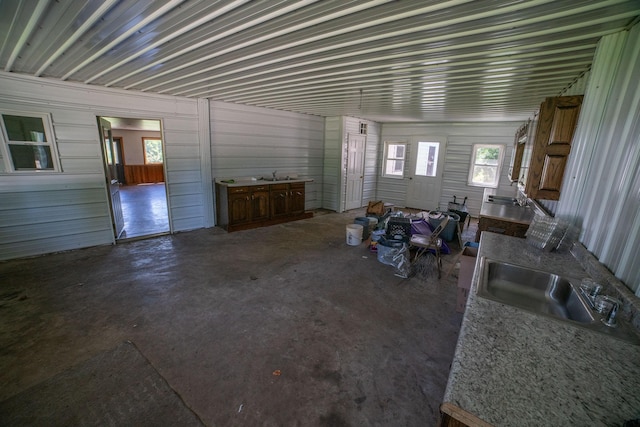 43724 County Highway 19, Blowers Twp, MN 56477 - misc room with concrete flooring and a sink