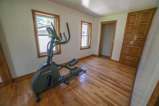 43724 County Highway 19, Blowers Twp, MN 56477 - workout room with light wood-type flooring