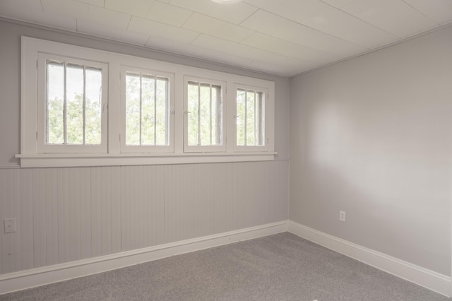 4020 Emerson Ave N, Minneapolis, MN 55412 - carpeted empty room with healthy amount of natural light, wainscoting, and wooden walls