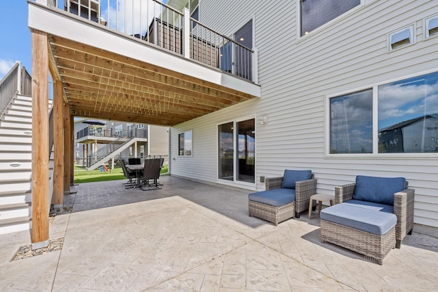 5027 Jansen Ave NE, Saint Michael, MN 55376 - view of patio / terrace with stairs and outdoor dining space