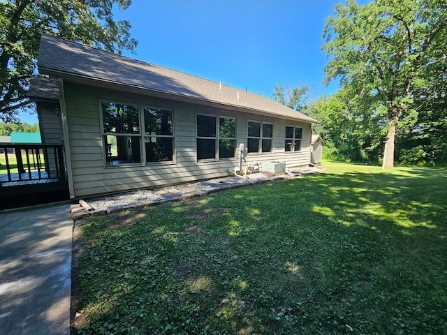 21578 Edwards Dr, Irondale Twp, MN 56455 - back of property with a yard and a deck