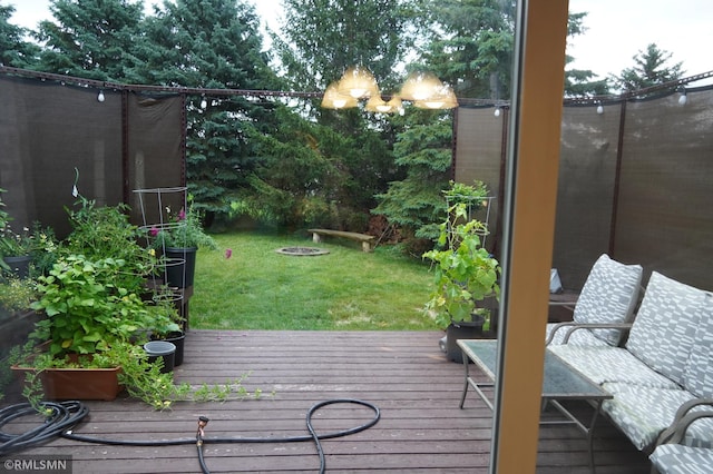 11223 Diane Ave, Becker, MN 55308 - deck featuring a lawn