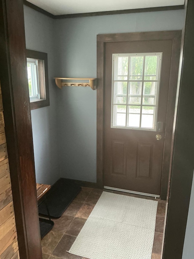 705 State Highway 28 W, Glenwood, MN 56334 - doorway featuring dark stone finish flooring