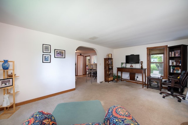 18726 Juneberry Rd, Mankato, MN 56001 - office featuring arched walkways and carpet floors