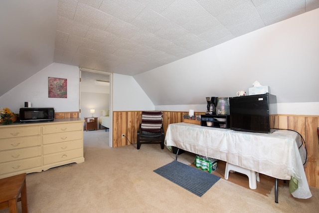 18726 Juneberry Rd, Mankato, MN 56001 - bedroom featuring light colored carpet and lofted ceiling