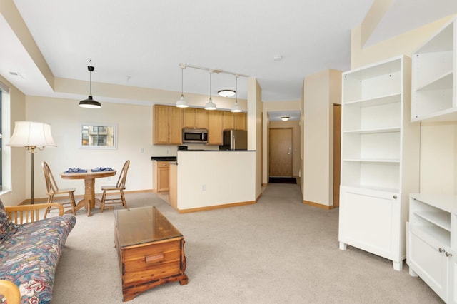 820 Emerald St SE Unit 314, Saint Paul, MN 55114 - living room with light colored carpet and track lighting