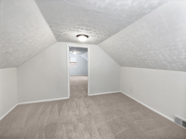 206 Winona St W, West Saint Paul, MN 55118 - bonus room featuring a textured ceiling, carpet, and lofted ceiling