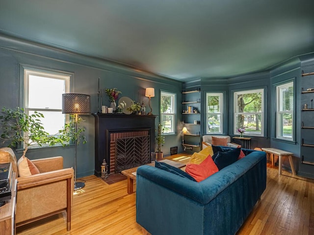 5529 1st Ave S, Minneapolis, MN 55419 - living room with wood-type flooring and a fireplace