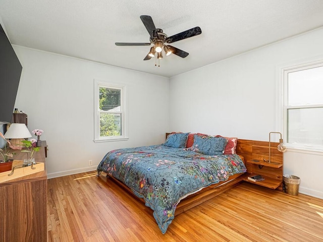 5529 1st Ave S, Minneapolis, MN 55419 - bedroom featuring light wood-type flooring and ceiling fan