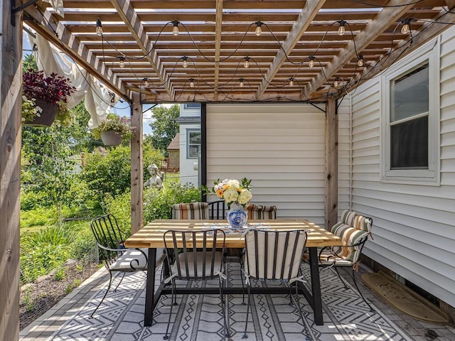 5529 1st Ave S, Minneapolis, MN 55419 - view of patio featuring outdoor dining space and a pergola