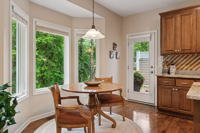 11444 Clarion Way, Minnetonka, MN 55343 - dining area featuring healthy amount of natural light and dark wood finished floors