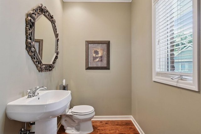 11444 Clarion Way, Minnetonka, MN 55343 - half bath with baseboards and wood finished floors