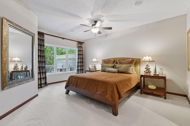 11444 Clarion Way, Minnetonka, MN 55343 - bedroom with carpet floors, a textured ceiling, and a ceiling fan