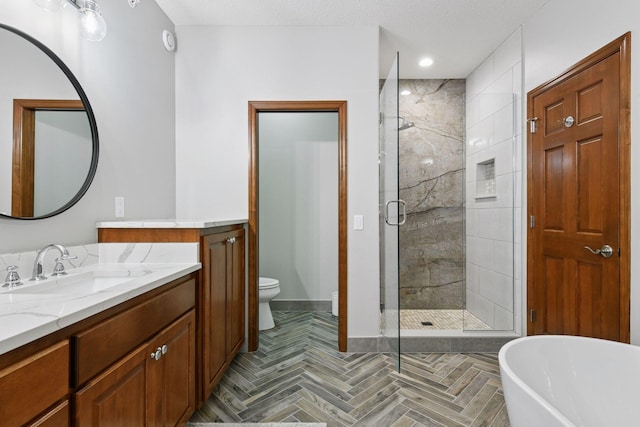 11444 Clarion Way, Minnetonka, MN 55343 - full bath featuring vanity, a stall shower, and a freestanding bath